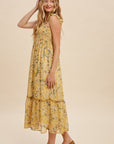 The Isabella Floral Chiffon Smocked Midi Dress
