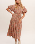 The Jemma Floral Puff Sleeve Dress