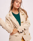 The Suraya Floral Corduroy Blazer