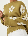 The Distressed Daisy Sweater