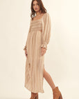 The Dae Square Neck Maxi Dress