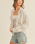 The Dae Striped Buttondown Top