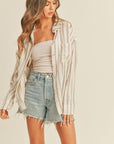 The Dae Striped Buttondown Top