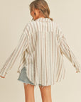 The Dae Striped Buttondown Top