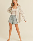 The Dae Striped Buttondown Top