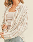 The Dae Striped Buttondown Top