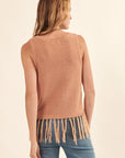 The Demi Crochet Fringe Tank Top