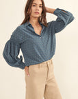 The Amarella Swiss Dot Blouse