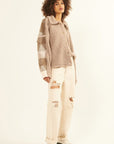 The Cartora Sherpa Diamond Knit Jacket