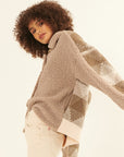 The Cartora Sherpa Diamond Knit Jacket