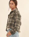 The Mossy Fleece-lined Cropped Shacket