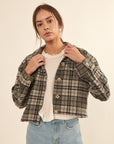The Mossy Fleece-lined Cropped Shacket