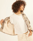 The Mossy Fleece-lined Cropped Shacket