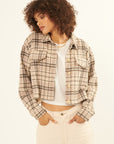The Mossy Fleece-lined Cropped Shacket