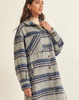 The Suzi Plaid Dolphin Hem Coat
