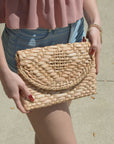 The Gianna Straw Clutch