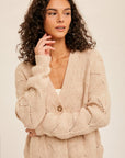 The Kenesa Pointelle Cardigan