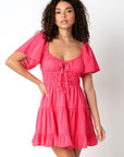 The Josefina Flutter Sleeve Mini Dress