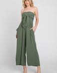 The Arla Strapless Front Tie Jumpsuit
