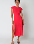 The Jolie High Slit Midi Dress *Runway Exclusive*