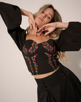 The Adrianna Woven Sweetheart Top