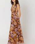 The Auburn Floral V-Neck Maxi Dress