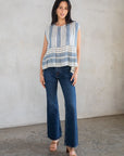 The Mylie Striped Open-Back Top