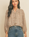 The Diana Floral Button Down Top