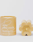 The Ochre Daisy Pillar Candle by Ginger June Candle Co.