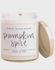 The Pumpkin Spice Soy Candle in Clear Jar by Sweet Water Decor