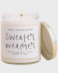 The Sweater Weather Soy Candle in Clear Jar by Sweet Water Decor
