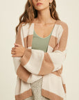 The Polly Striped Open Cardigan