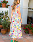 The Charlie Flower Print Smocked Midi Dress