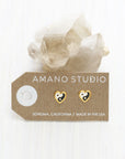 The Ying Yang Heart Stud Earrings