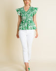The Ilana Smocked Print Top