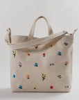 The Embroidered Ditsy Floral Horizontal Duck Bag by Baggu