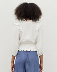 The Cassie Smocked Ruffle Top