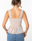 The Vanessa Smocked Peplum Top
