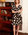 The Madigane Abstract Wrap Dress by FRNCH