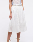The Itzel Eyelet Midi Skirt