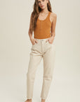 The Olive Henley Racerback Tank
