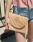 The Gianna Straw Clutch