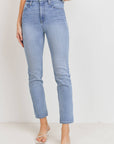 The Maddie Classic Slim Straight Jeans by Just Black Denim