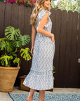 The Joelle Ruffle Print Midi Dress