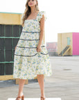 The Valeria Ruffle Tiered Midi Dress