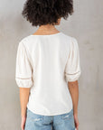 The Jordyn Boho Tie Front Blouse