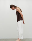 The Noreen Ruffle Satin Cami