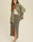 The Everly Ribbed Button-Up Shacket