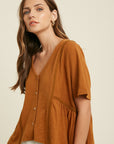 The Annabelle Lace Button Down Top