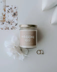The Wedding Day Soy Candle in Clear Jar by Sweet Water Decor